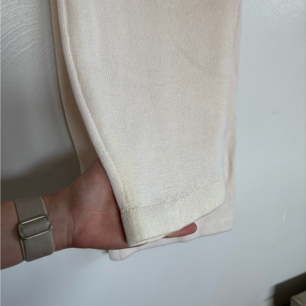 St. John Collection Cream Wide-Leg Santana Knit Pants - Picture 12 of 13